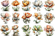 Whimsical Spring Tulip Flower Clipar, an Illustration by OK Design (Thumbnail 3 of 5)