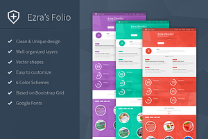 Ezra's Folio - Resume PSD Template