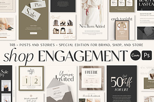 Instagram Shop Engagement | CANVA PS, a Social Media Template by Eviory