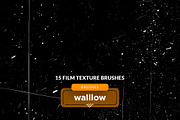 Film texture photoshop brushes, a Brush Add-On by Walllow Creatives (Thumbnail 1 of 3)