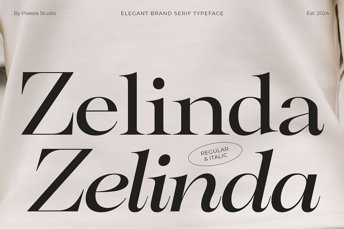 Zelinda - Modern Elegant Serif Font, a Serif Font by Pixesia Studio (Photo 1 of 10)