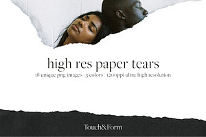 High Resolution Paper Tear Textures