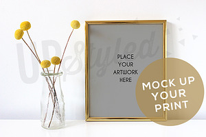 F190 Vertical Gold Frame