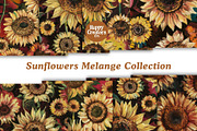 Sunflowers Melange Digital Papers #2, a Pattern Graphic by Happy Creators Co. (Thumbnail 5 of 7)