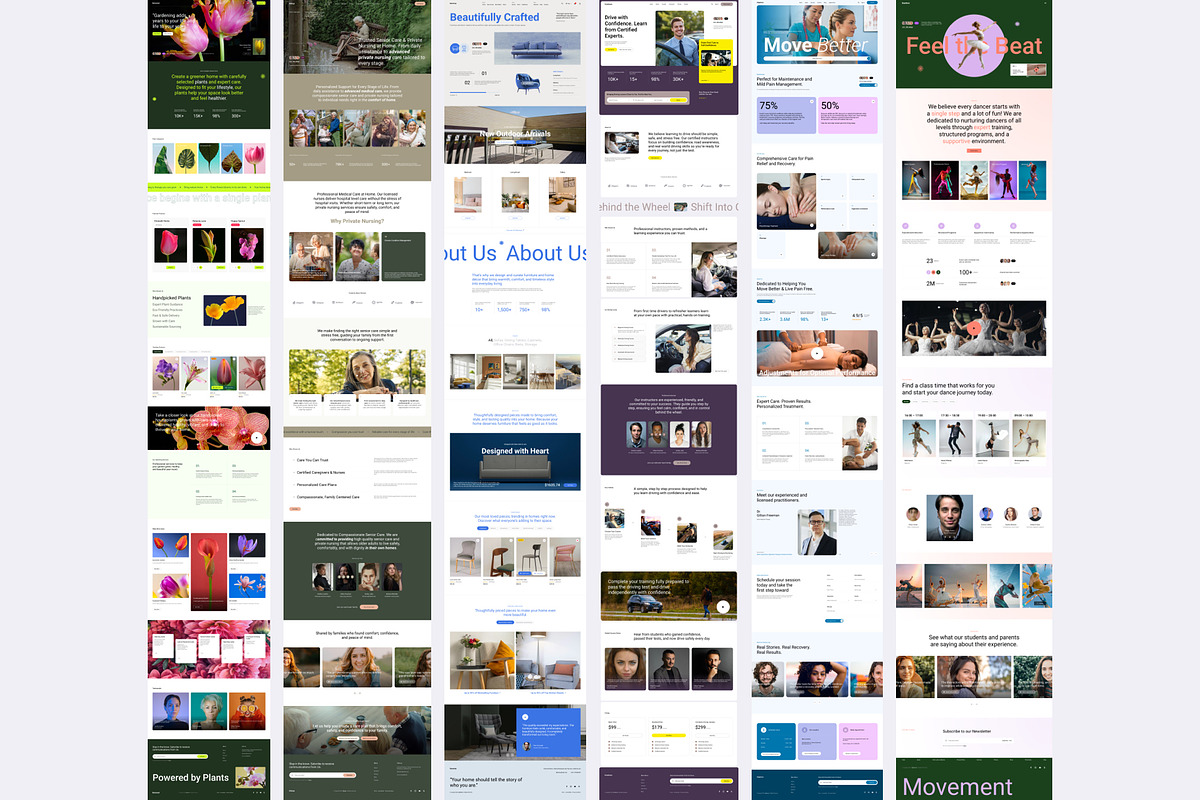 Modern Landing Page & Website UI Kit, an UI Kit Template by flr.24 (Photo 2 of 2)