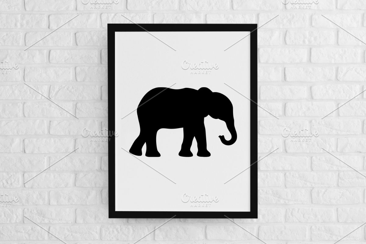 Elephant Silhouette SVG, an Animal Illustration by newminddesign (Photo 2 of 3)
