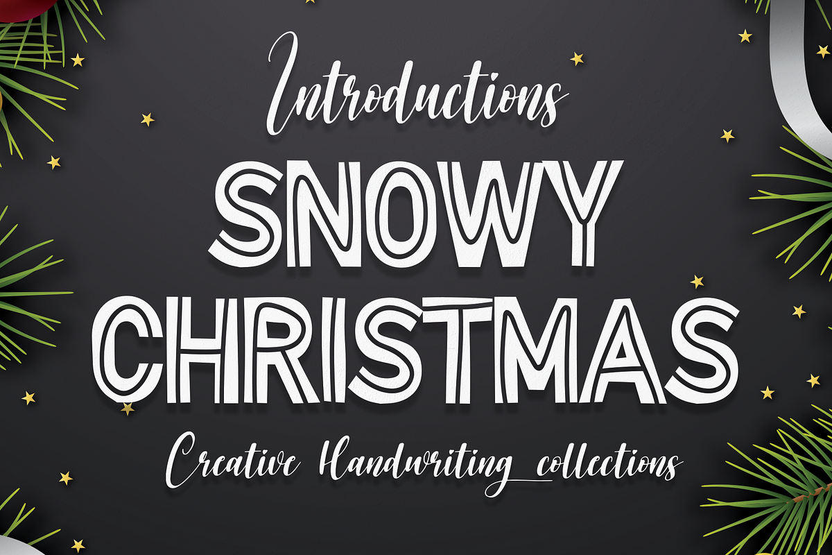 Snowy Christmas | Script Font, a Script Font by Scratchones (Photo 1 of 8)