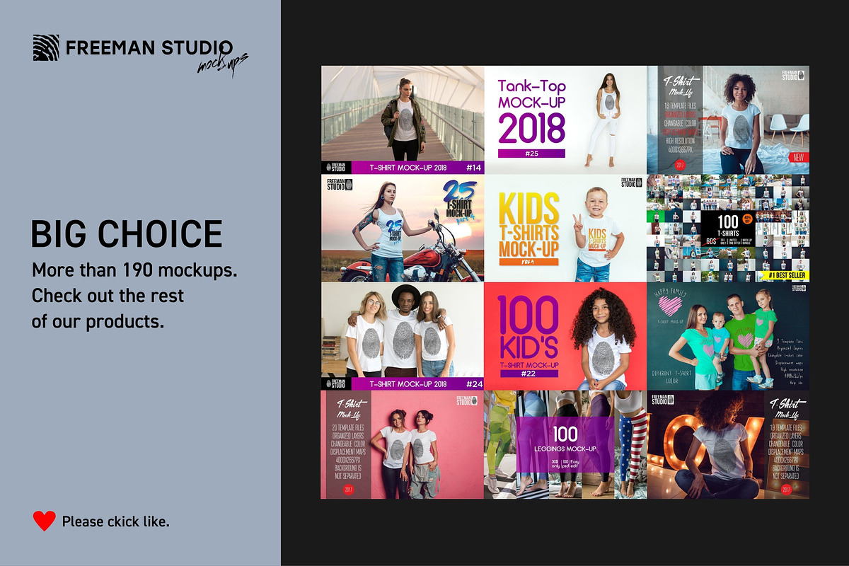 T-Shirt Mock-Up Set, a Shirt Mockup by Freeman Studio (Photo 11 of 15)