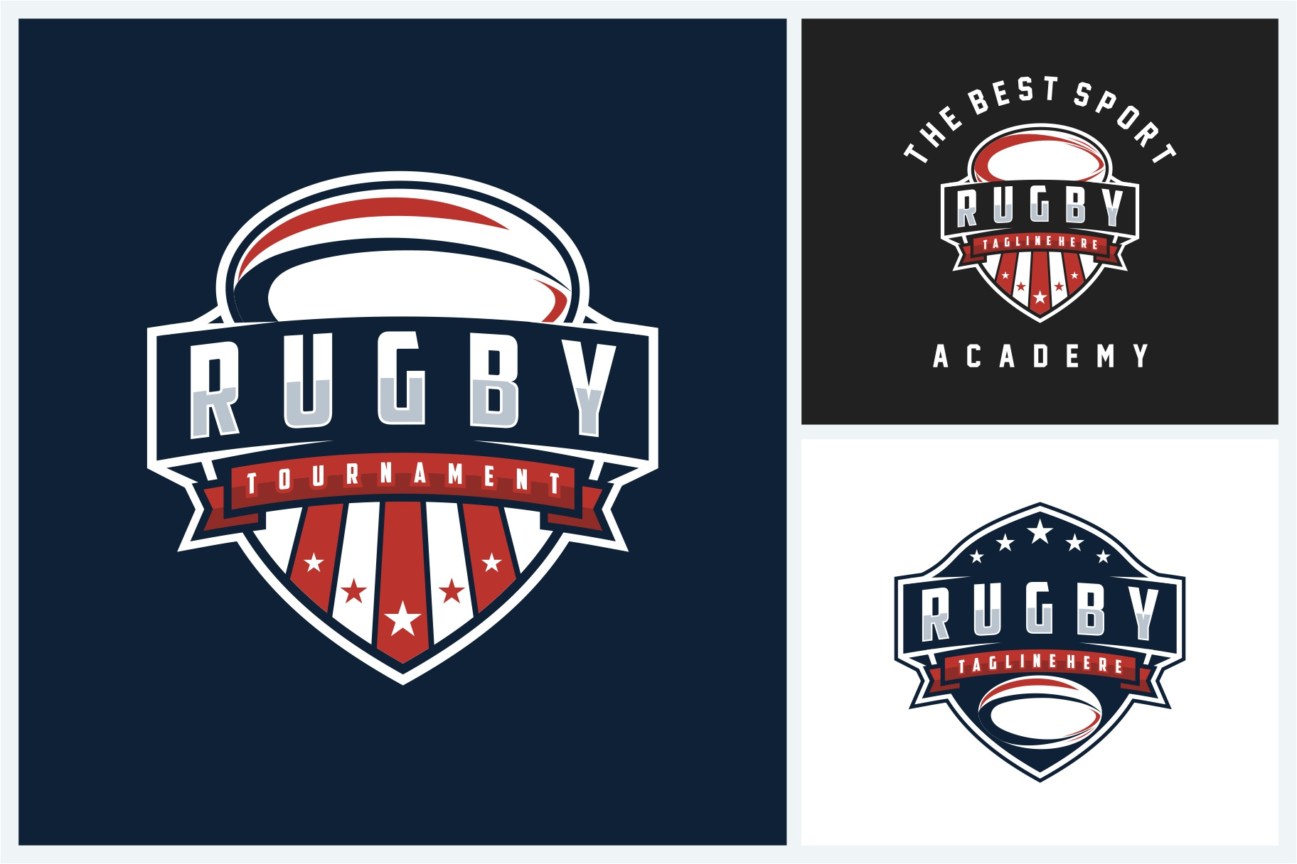 Rugby Logo sport Design Template, a Branding & Logo Template by jundio ...