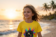 Rainbow Camera Paint Splash, a Shirt Mockup by Vector Stall (Thumbnail 6 of 14)