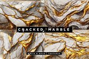White Gold Cracked Marble Textures, a Texture Graphic by Layerform Design Co. (Thumbnail 3 of 4)