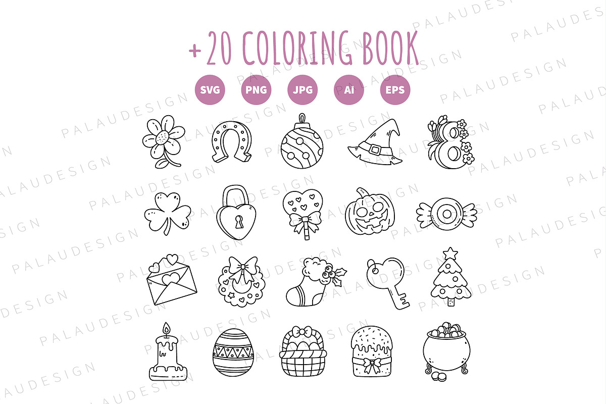 Holiday Elements Clipart Set, a Seasonal Illustration by Palau (Photo 9 of 10)