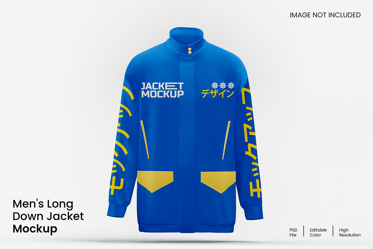 Long Down Jacket Mockup, a Hoody Mockup by Unerispace
