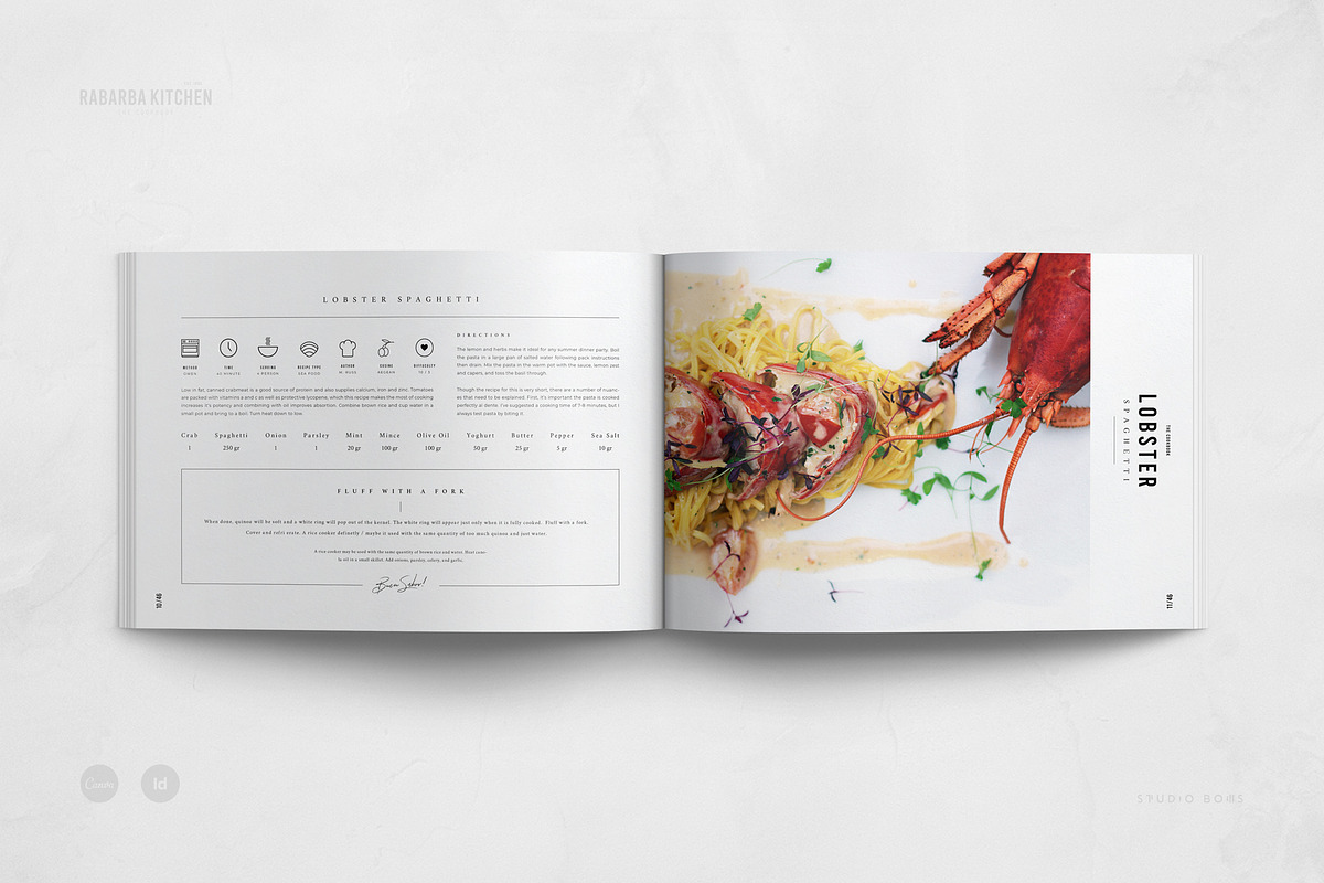 Canva Cookbook | Recipe Book, a Brochure Template by Studio Bons (Photo 6 of 27)