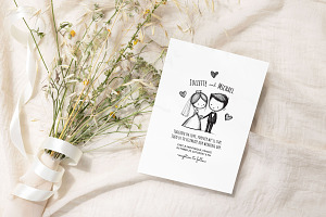 Obsidian - Wedding Invitation Suite, an Invitation Template by CinderHeart Designs