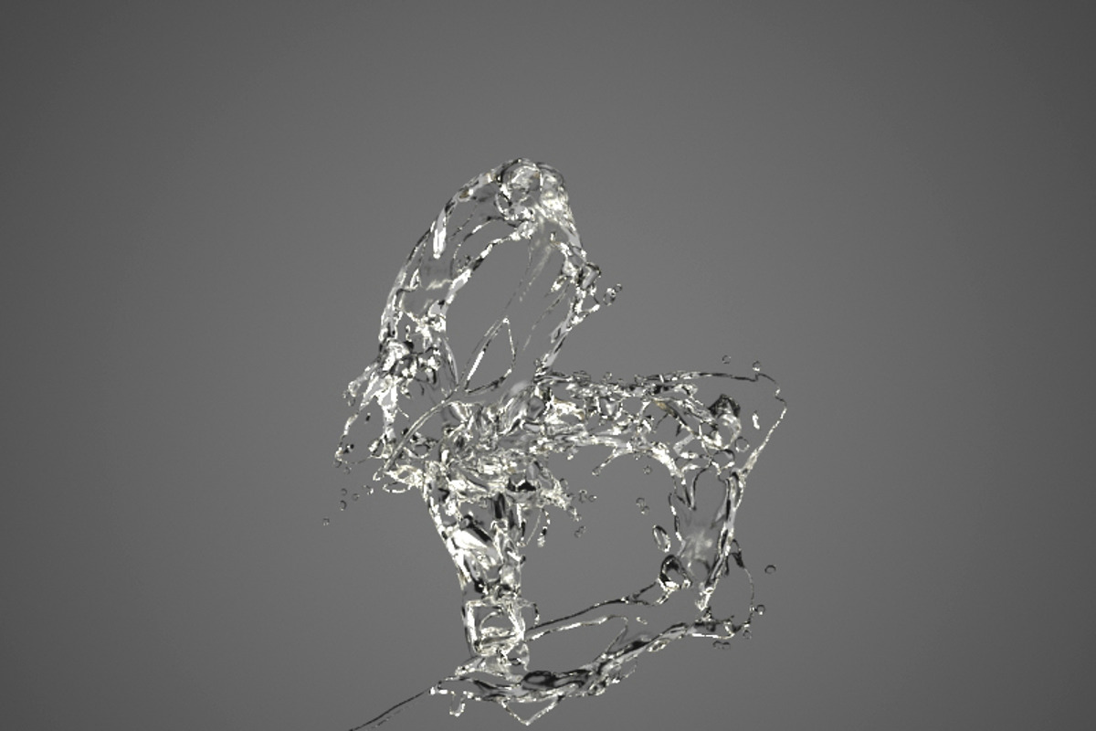 Splash Liquid Alphabet: B, a Food & Drink 3D Model by Tedi Permana (Photo 6 of 6)
