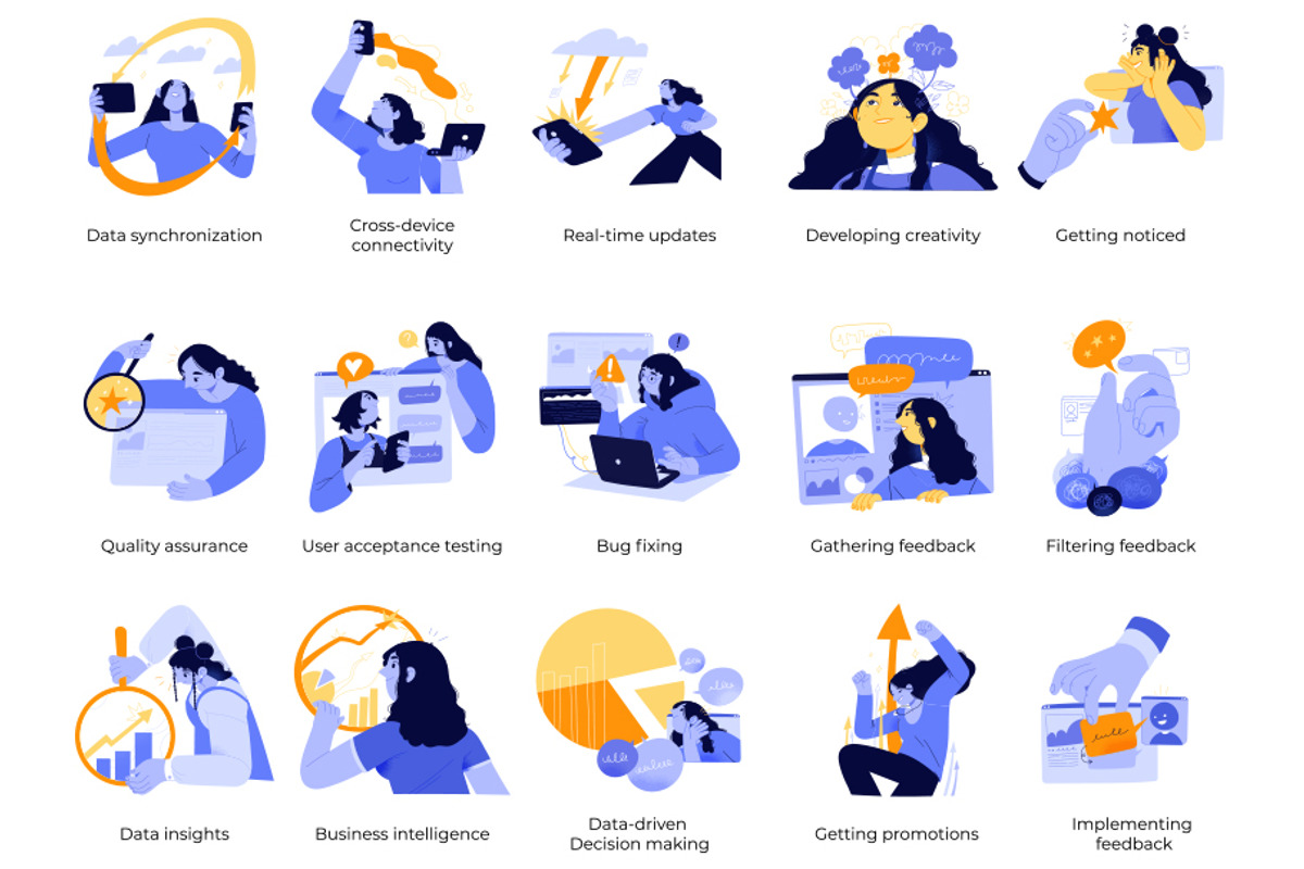 Colorful business set, a Person Illustration by StonePic (Photo 3 of 3)