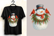 Christmas Snowman Clipart Bundle., an Illustration by SVGArt (Thumbnail 3 of 8)