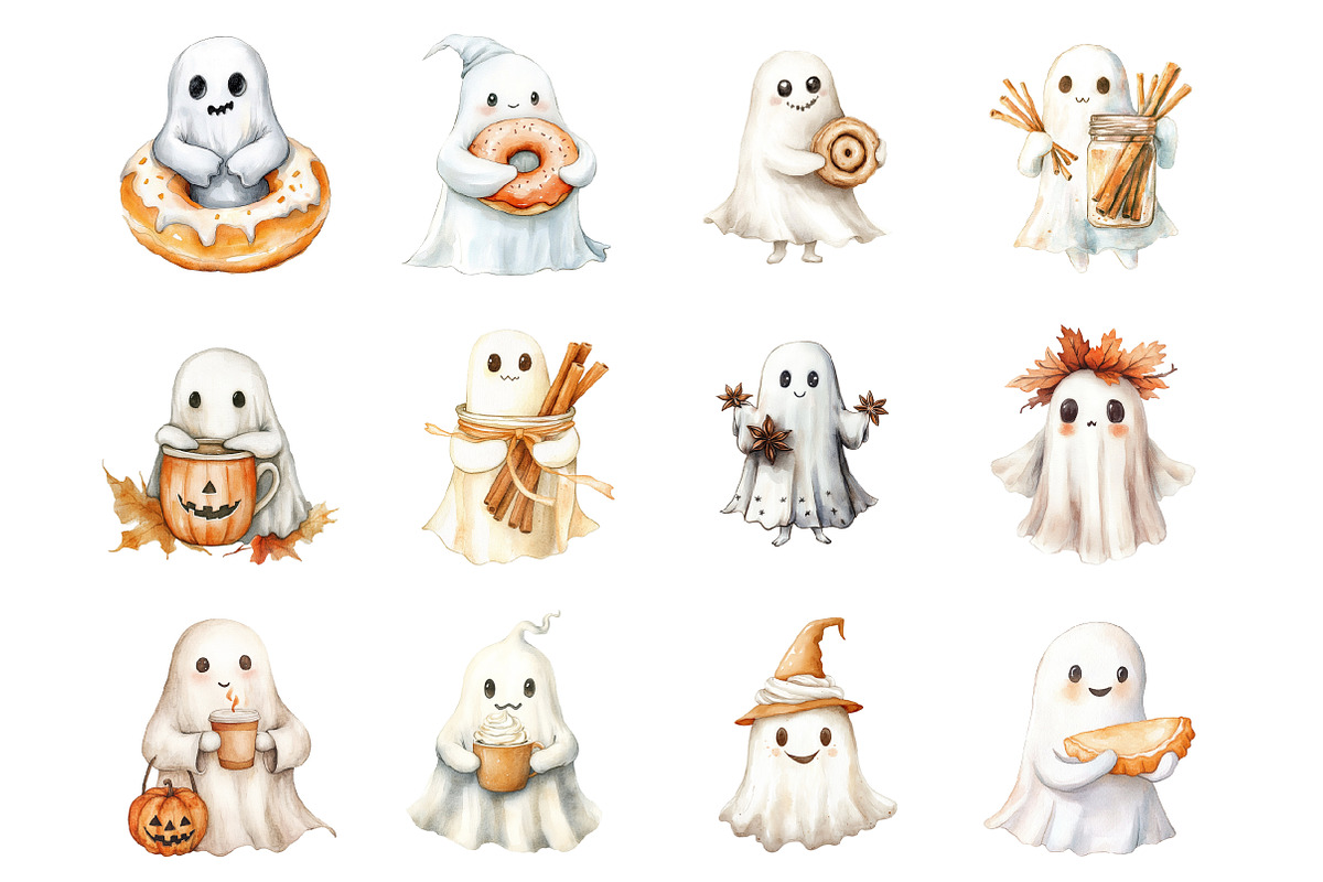 Autumn Spice Ghost Halloween, an Illustration by Design Market (Photo 3 of 3)