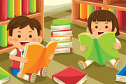 Back To School Cartoon Vector #04, an Education Illustration by MEDZ (Thumbnail 1 of 3)