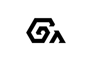 Premium Monogram Logo GA or AG