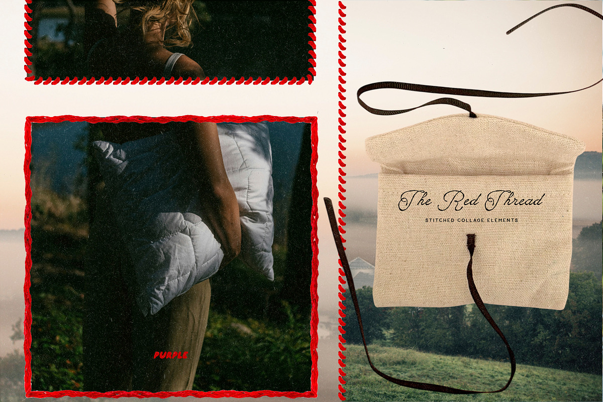 The Red Thread: Stitched Collage, an Object Graphic by Purple (Photo 5 of 14)