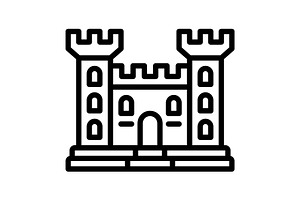 Castle london black icon, an Outline Icon by Creative priyanka
