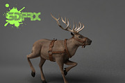 REINDEER (Rigged&Posed), an Animal 3D Model by 3DFRX (Thumbnail 5 of 6)