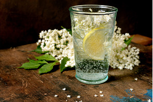 Elderflower Sparkling Water with, a Food & Drink Photo by Natasha Breen
