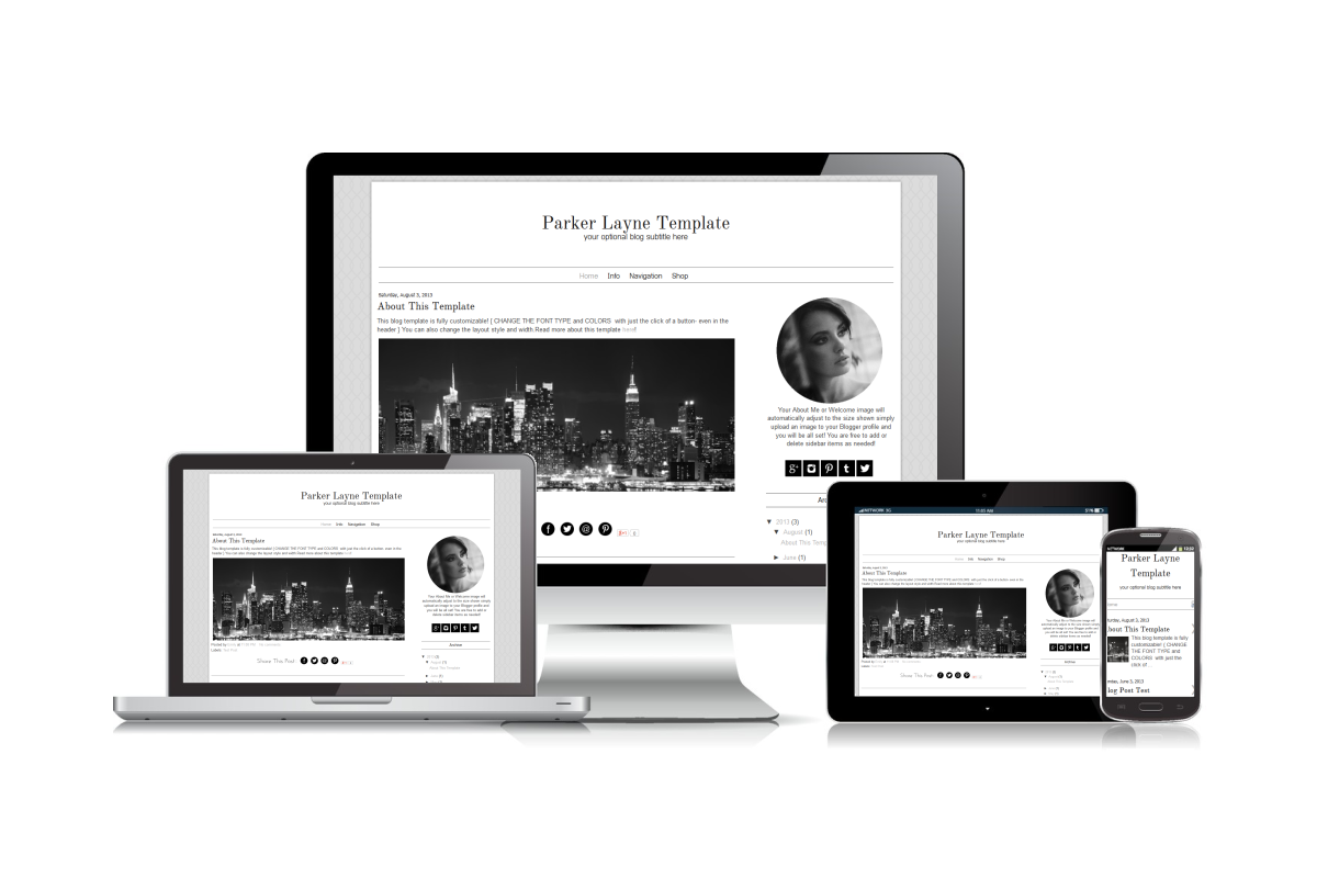 Blogger Template Grey Blog Design, a Templates & Theme by BD Web Studio (Photo 2 of 3)