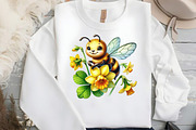 St Patrick’s Day Beautiful Bee  Clip, an Illustration by DreamCafeArt (Thumbnail 4 of 4)