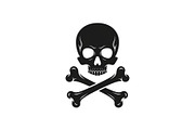 Skull & Crossbones Silhouette Vector, an Illustration by jahid234 (Thumbnail 34 of 51)