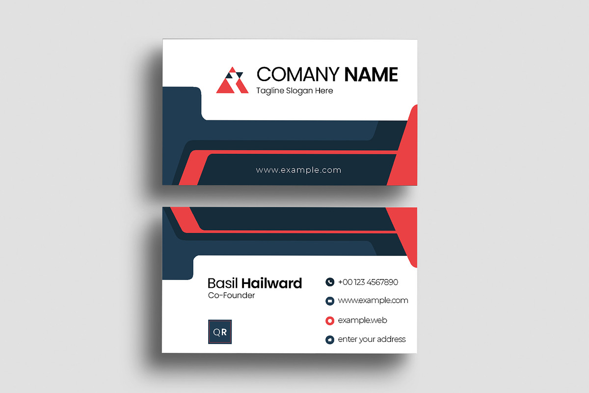 Company Business Card Template, a Business Card Template by MightyDesign (Photo 1 of 6)