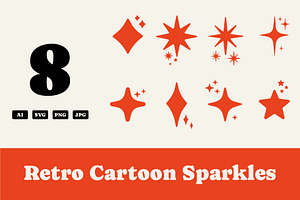 Retro Cartoon Sparkles - Vol. 1, an Object Graphic by Grafinusa