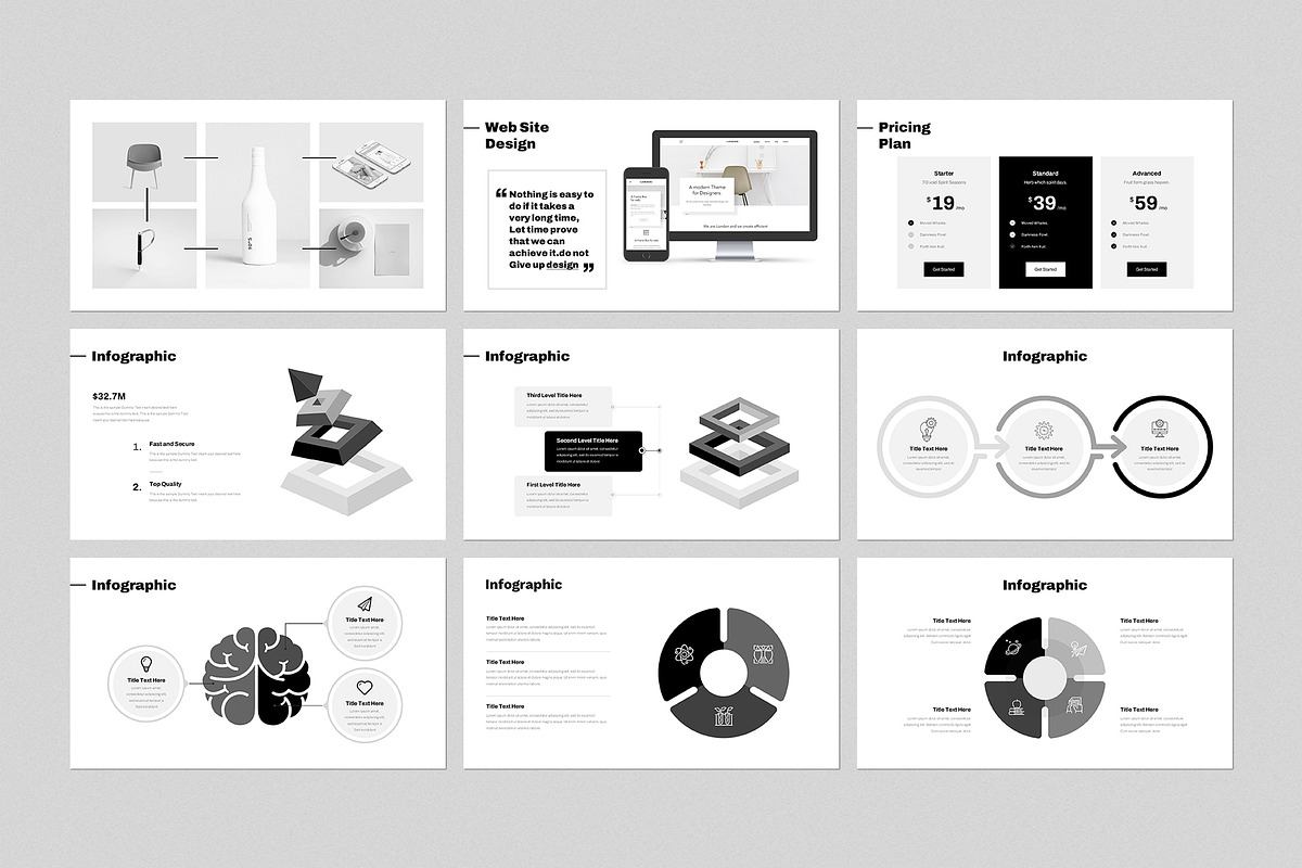 Minimal Presentation Template, a Presentation Template by GenerousArt (Photo 5 of 8)