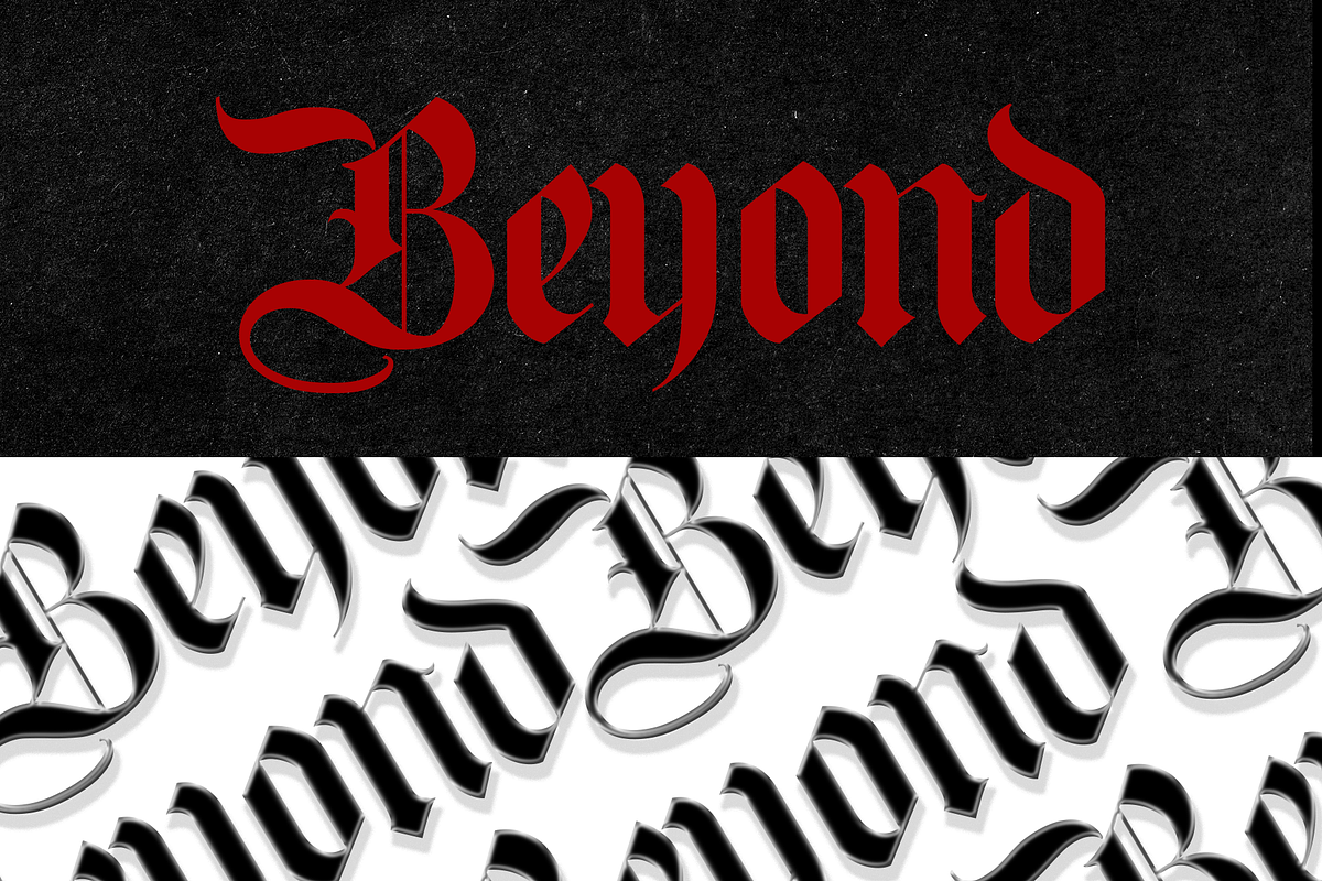 Brightos Blackletter font, a Blackletter Font by dansdesign (Photo 4 of 8)