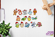 Cute Christmas Animal Cartoon Vector, an Animal Illustration by Jocularity Art (Thumbnail 2 of 3)