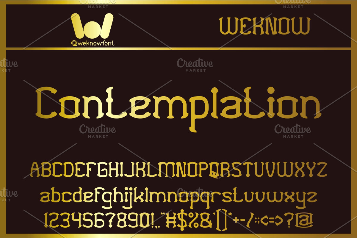 Contemplation Font, a Font by weknow (Photo 2 of 5)
