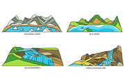 Nature sights of Island in line, an Illustration by GenziWorkshop (Thumbnail 3 of 12)