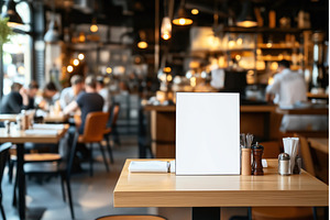 Mockup of a blank menu or signboard, an Abstract Photo by Sergey Kotenev