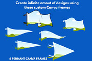 Pennant Canva Frames, Sports Banner, an Object Graphic by GraphiCarola (Thumbnail 2 of 7)
