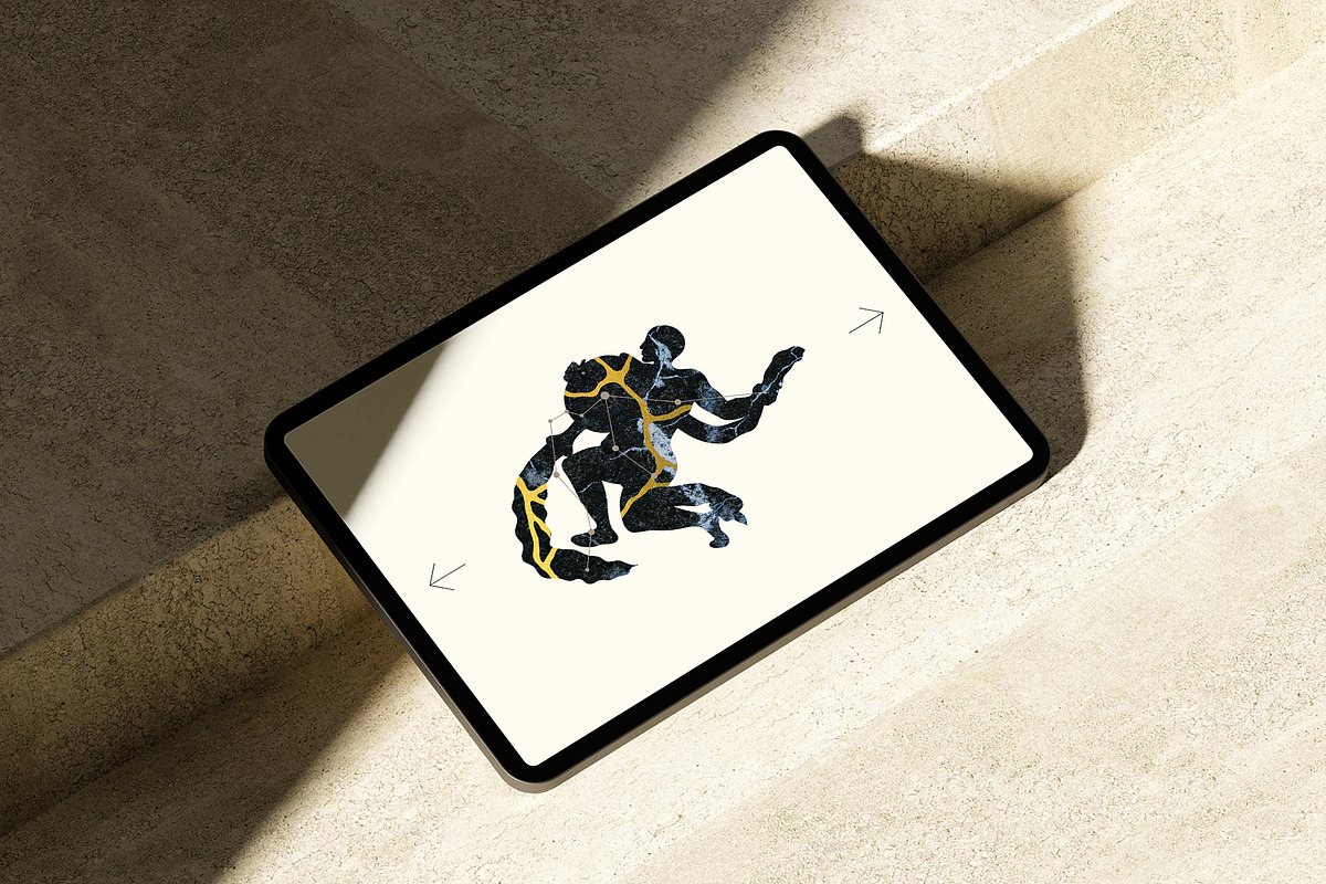 Kintsugi Zodiacs Vol.2 - PSD, JPEG, an Object Illustration by Kessens (Photo 2 of 9)