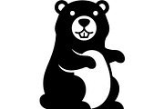 Cute Bear Silhouette Vector Bundle, a Person Illustration by Designer_Momina (Thumbnail 23 of 31)