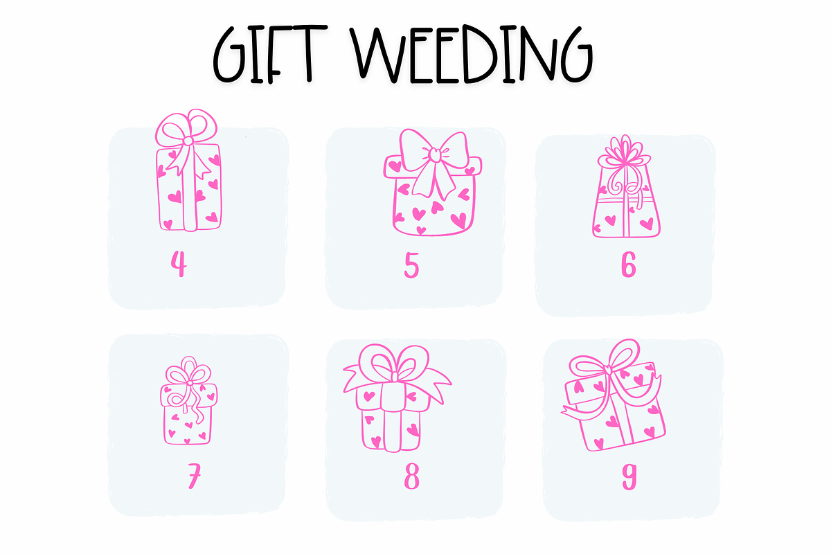 Gift Weeding | Symbols Fonts, a Symbol Font by Sirinart (Photo 4 of 7)