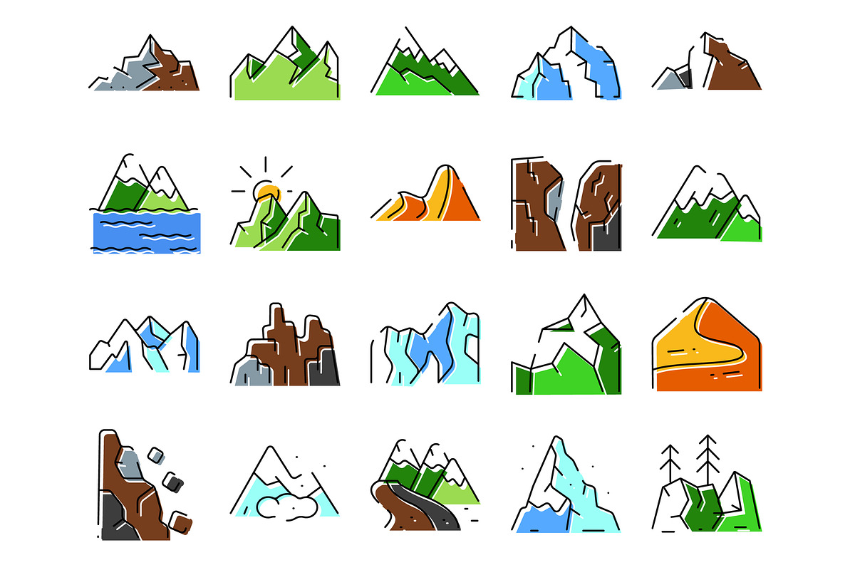 Mountains hills peaks landscape, an Object Graphic by pikepicture (Photo 2 of 3)