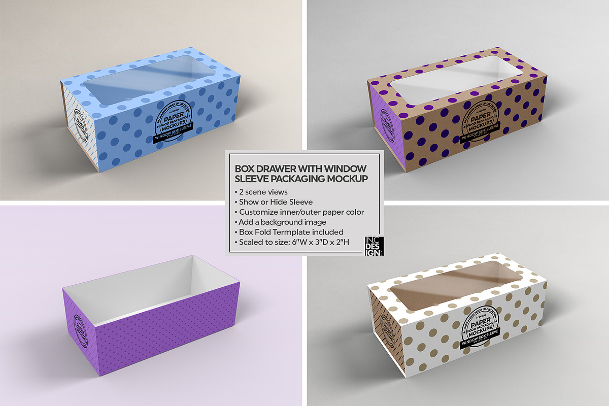Box Window Sleeve Packaging Mockup, a Cups & Container Mockup by INCDesign