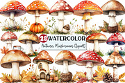 Autumn Mushroom Clipart, an Illustration by Rose Art (Thumbnail 1 of 8)