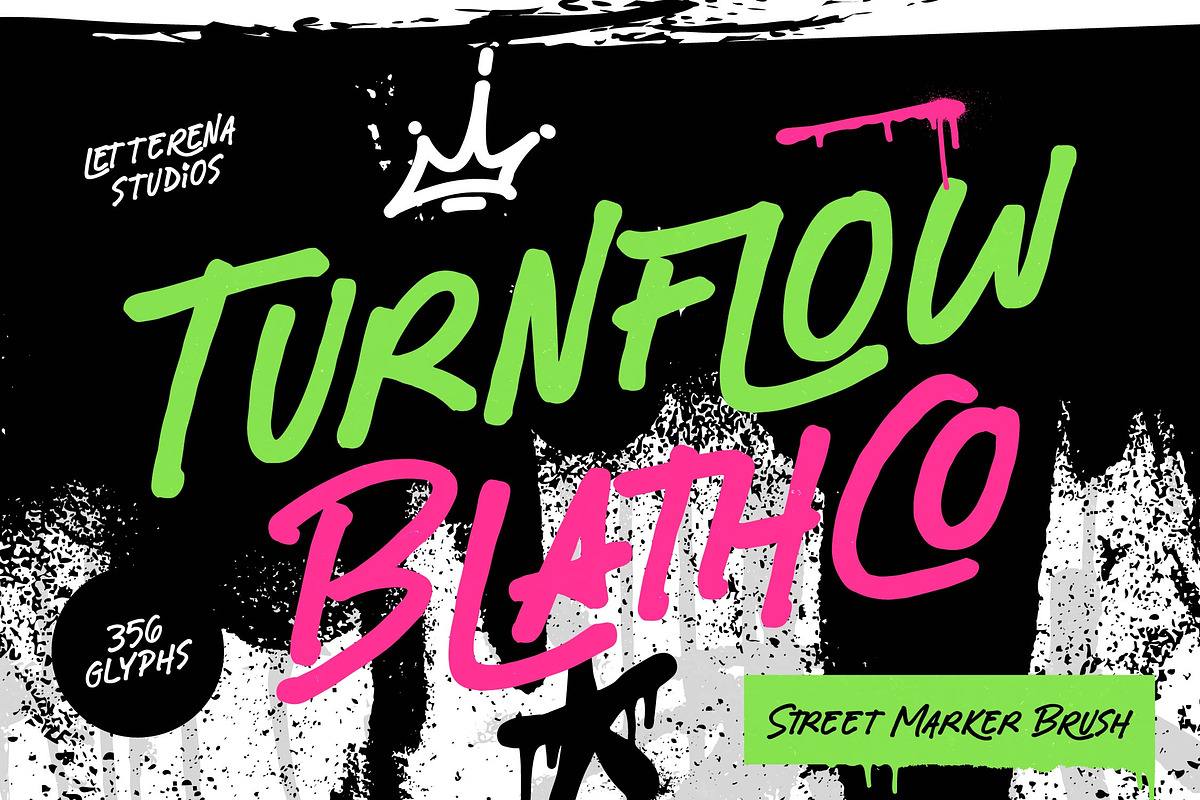 Turnflow Blathco Street Marker Brush, a Script Font by Letterena Studios Script (Photo 1 of 10)
