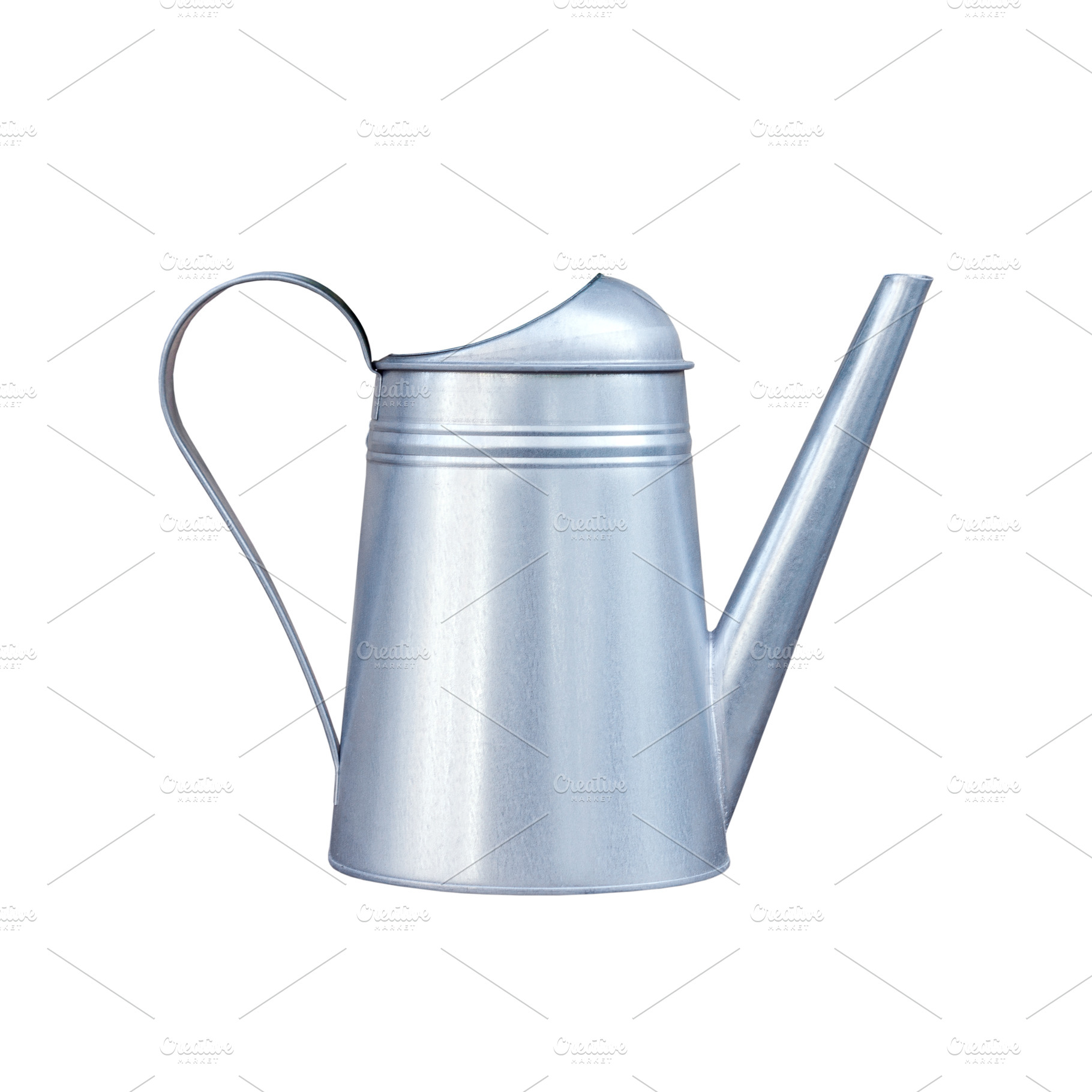 Metal watering-can isolated on white, an Industrial Photo by BOOCYS