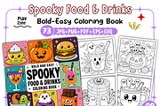Spooky Food & Drinks Coloring Pages, a Food Illustration by Design Station (Thumbnail 1 of 3)